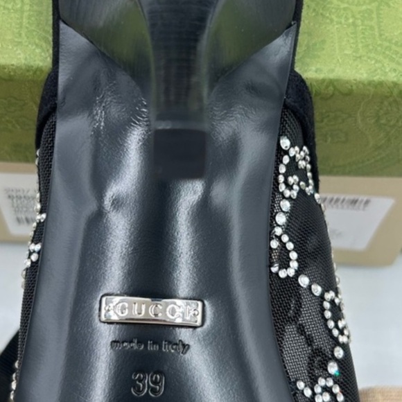 Women's Gucci GG CRYSTAL EMBELLISHED MIKES . Size 39 (US 9) - Picture 10 of 11